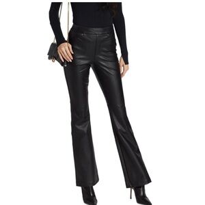 NEW SPANX leather-like flare pant in luxe black size 3X